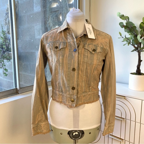 Reformation Jeans Vintage Cropped Jacket, Size XS, NWT Sample Sale - Picture 1 of 11